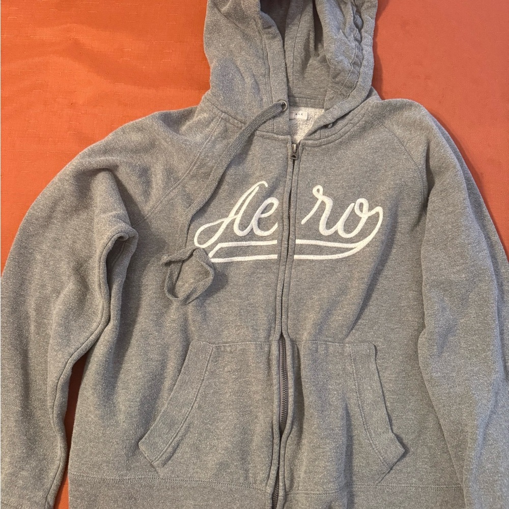 Aeropostale Heather Gray Fleece Hoodie